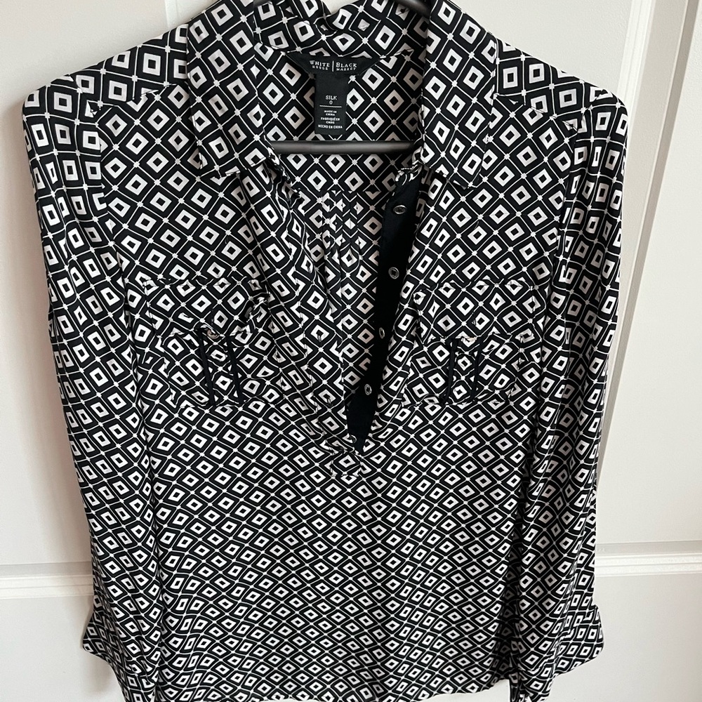 Silk tunic blouse